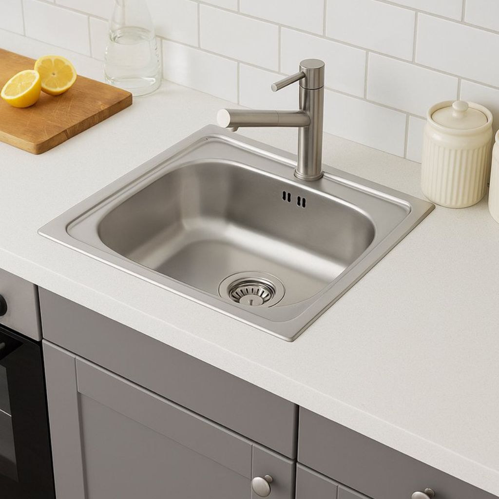 spoelbak keuken 50 x 50 cm RVS – Inclusief Montagepakket