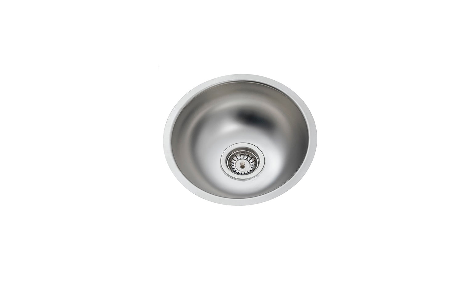 Spoelbak keuken Ronde RVS 34cm – onderbouw Keukenwasbak – Roestvrij Staal – Inclusief Montagemateriaal