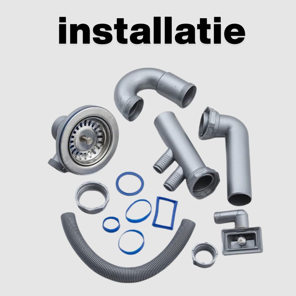 spoelbak keuken 100x50 cm RVS – Inclusief Montagepakket